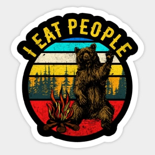 Camping Bear Hiking Funny Camper Gift Sticker